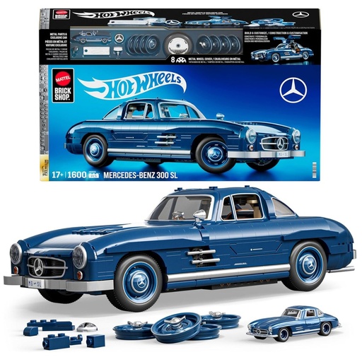 Hot Wheels Bricks Mercedez-Benz 300Sl Car  Playset