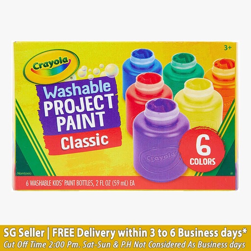 Crayola 2Oz 6Ct Washable Kids Paint