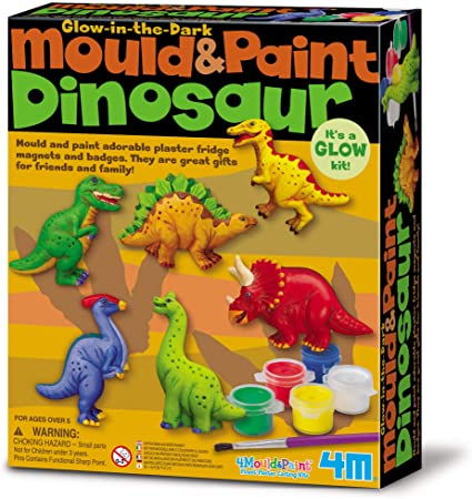 4M Glow in the Dark Mould and Paint Dinosaur Kit