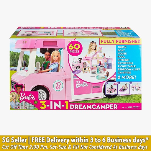 Barbie 3 in 1 Dream Camper (Creased/Dent Packaging)