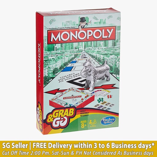 Hasbro Gaming Monopoly Grab n Go Travel Sized Game
