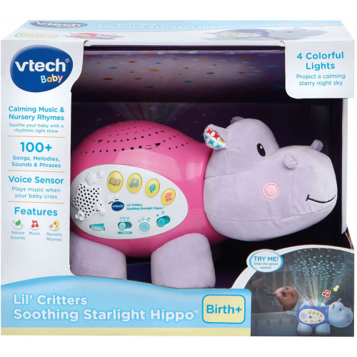 VTech Baby Lil' Critters Soothing Starlight Hippo Pink ( Creased Box)