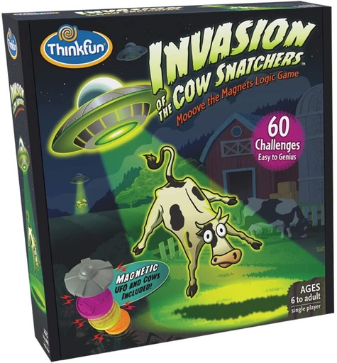 Think Fun Invasion of the Cow Snatchers Logic Board Game