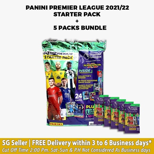 Panini Premier League 2021/22 Starter Pack + 5 Packs Bundle