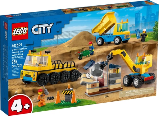 LEGO 60391 City Construction Trucks and Wrecking Ball Crane