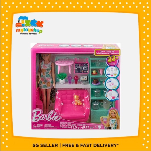 Barbie Doll Self Care Wellness Cafe Playset