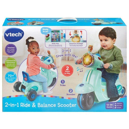 Vtech 2IN1 Ride n Balance Scooter Blue