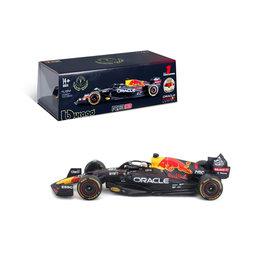 Burago 1:24 Oracle Red Bull Racing RB18 Verstappen Champion 2022 Model Car