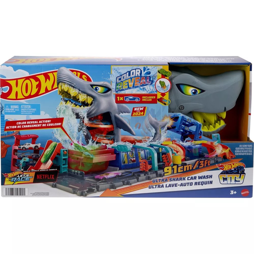 Hot Wheels Ultra Shark Car Wash Playset