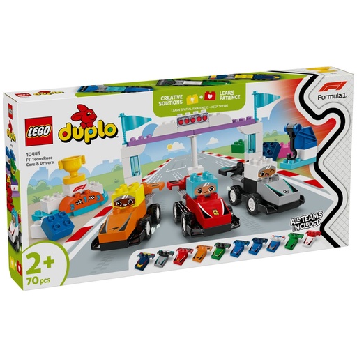 LEGO 10445 DUPLO  F1 Team Race Cars N Drivers