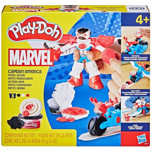 PlayDoh Marvel Captain America Moto Slicer Playset