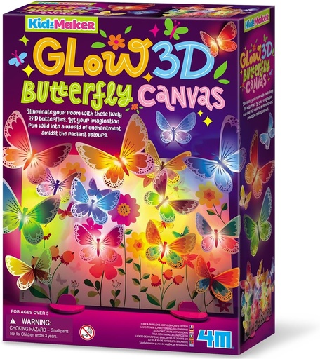 4M Glow 3D Butterfly Canvas