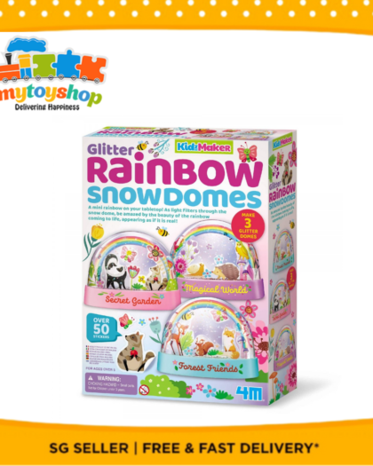 4M KidzMaker Glitter Rainbow Snow Domes