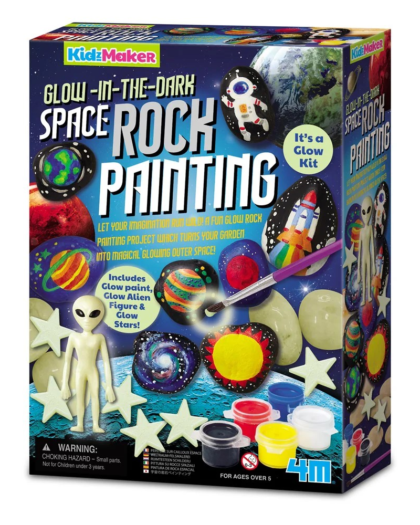4M KidzMaker Glow in the Dark Space Rock Painting Kit