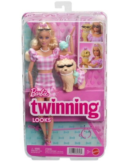 Barbie Fab Dur-Ever Style Twinning Looks Barbie with Pet Dog Blonde
