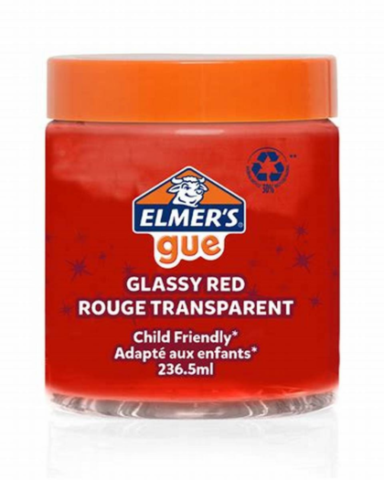 Elmers Glassy Red Gue Premade Slime