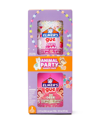 Elmers Gue Pre-made Slime Animal Party Variety Pack