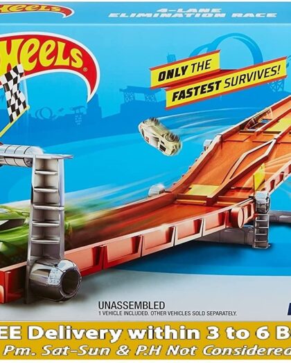 Hot Wheels 4 Lane Raceway Elimination Race Playset