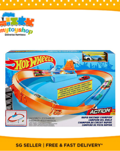 Hot Wheels Action Rapid Raceway Champion Track Set