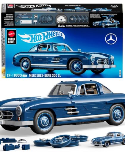 Hot Wheels Bricks Mercedez-Benz 300Sl Car  Playset