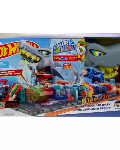 Hot Wheels Ultra Shark Car Wash Playset