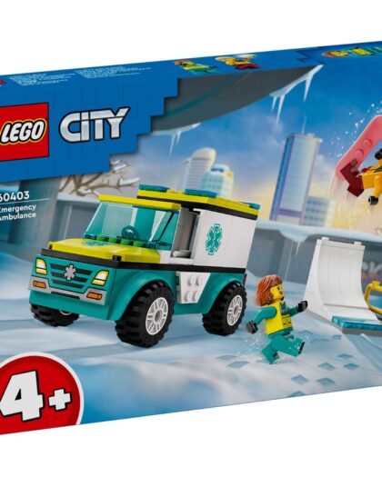 LEGO 60403 City Emergency Ambulance and Snowboarder