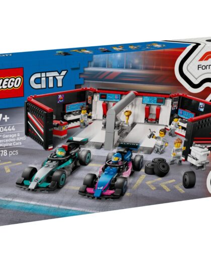 LEGO 60444 City F1 Garage n Mercedes AMG & Alpine Cars