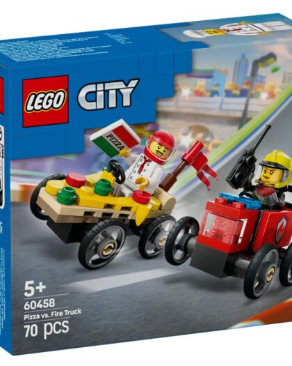 LEGO 60458 City Pizza vs. Fire Truck Race Car Pack