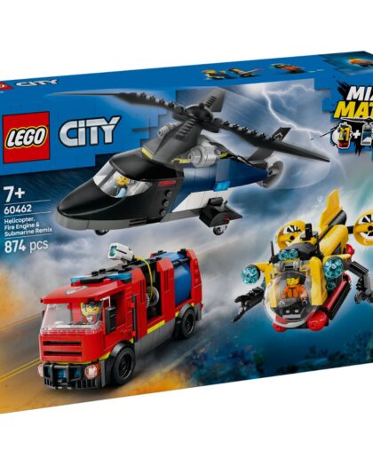LEGO 60462 City Helicopter, Fire Truck n Submarine Remix
