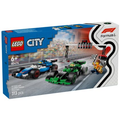 LEGO 60474 City F1 Grid with VCARB & Sauber Race Cars