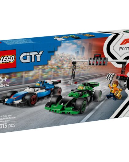 LEGO 60474 City F1 Grid with VCARB & Sauber Race Cars