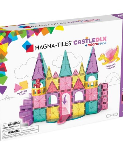 Magna Tiles Castle DLX + MicroMags Building Set