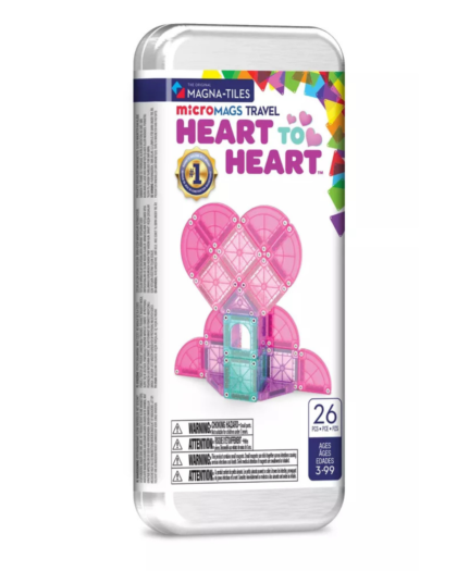 Magna Tiles Micro Mags Heart to Heart Travel Set 26 Pc