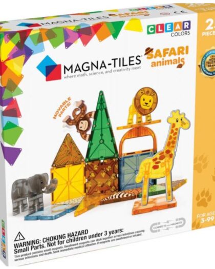 Magna Tiles Safari Animals 25 Piece Building Set