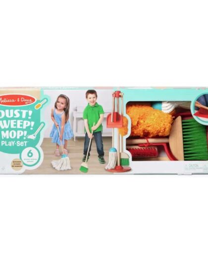 Melissa n Doug Wooden Dust, Sweep n Mop Play Set