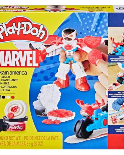 PlayDoh Marvel Captain America Moto Slicer Playset