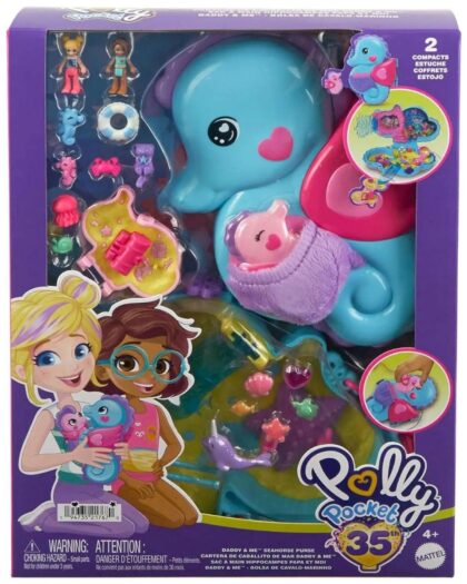 Polly Pocket Daddy and Me Seahorse Compact Set