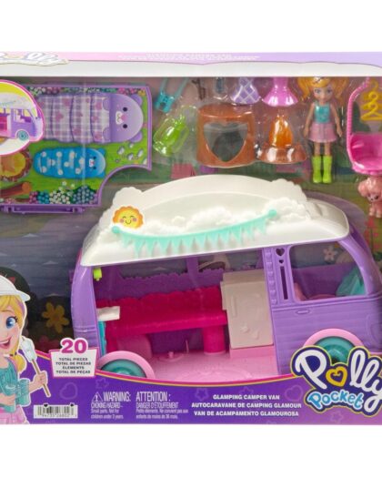 Polly Pocket Glamping Camper Van Playset