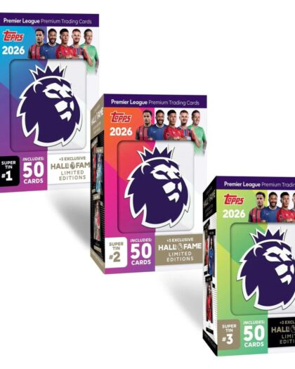 TOPPS Premier League Trading Cards SUPER Tins Bundle of 3