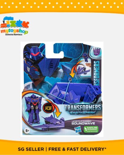 Transformers EarthSpark Soundwave 1-Step Flip Changer Action Figure
