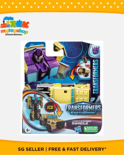 Transformers EarthSpark Swindle 1-Step Flip Changer Action Figure
