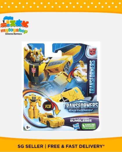 Transformers Earthspark 1 Step Flip Changer Bumblebee Action Figure
