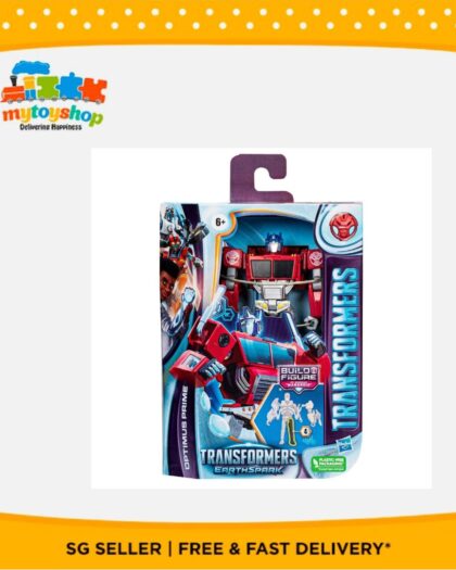 Transformers Toys EarthSpark Deluxe Class Optimus Prime Action Figure