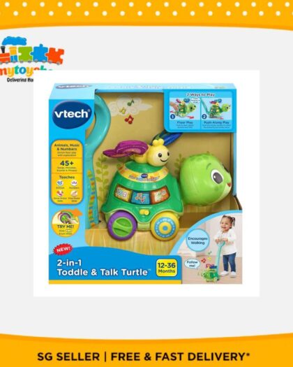 Vtech 2 in 1 Push and Discover Turtle