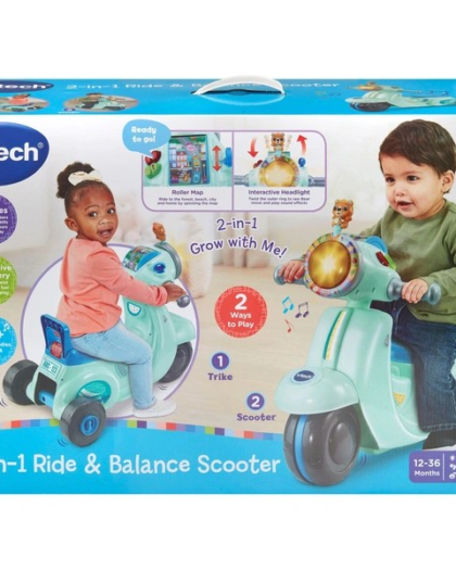 Vtech 2IN1 Ride n Balance Scooter Blue