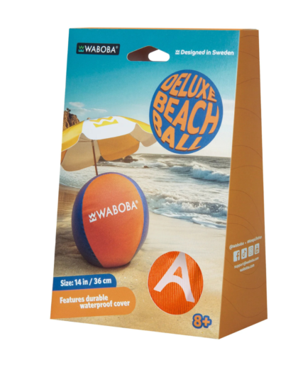 Waboba Jumbo Beach Ball Orange Navy