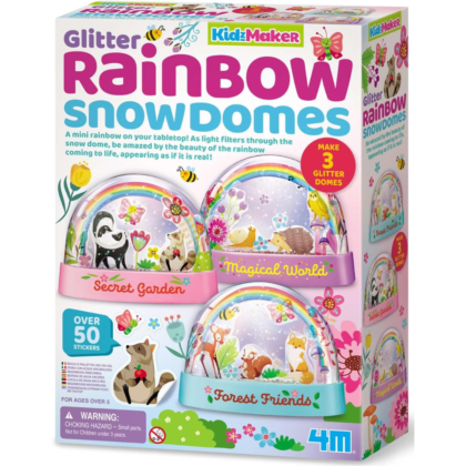 4M KidzMaker Glitter Rainbow Snow Domes
