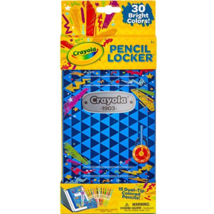 Crayola Pencil Locker 15 Dual-tip Colored Pencils