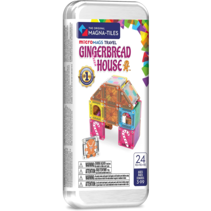 Magna Tiles MicroMAGS Gingerbread House 24PC Travel Set